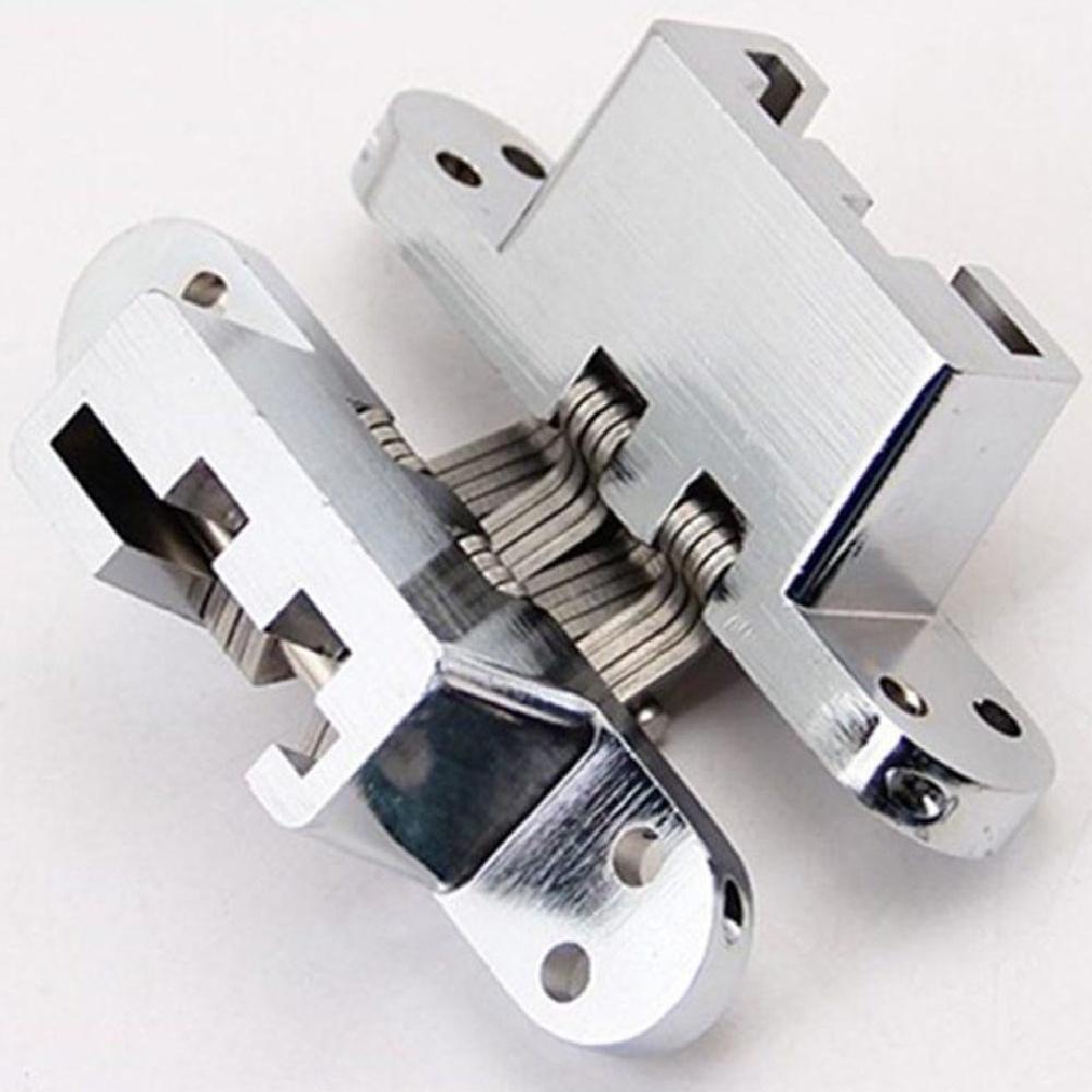 Hidden Gate Hinge Stainless Steel Invisible Door Hinges Concealed Barrel Wooden Box Silver