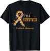 Survivor Leukemia Awareness Orange Ribbon Men Women Kids T-Shirt