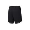 SAUCONY Solid Color Lace-Up Elastic Woven Sports Shorts Men Shorts Black SC2240193A-BK01