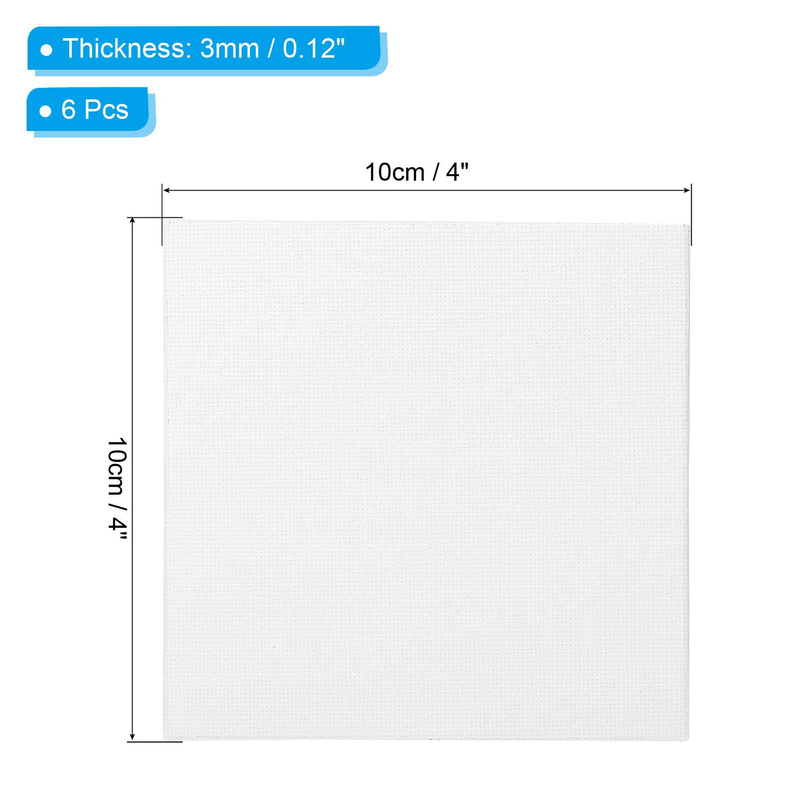 6/12Pcs Canvas Board For Painting 100% Cotton Blank Square Triple Primed White Stretched Art Canvas Panel for Acrylic Watercolor