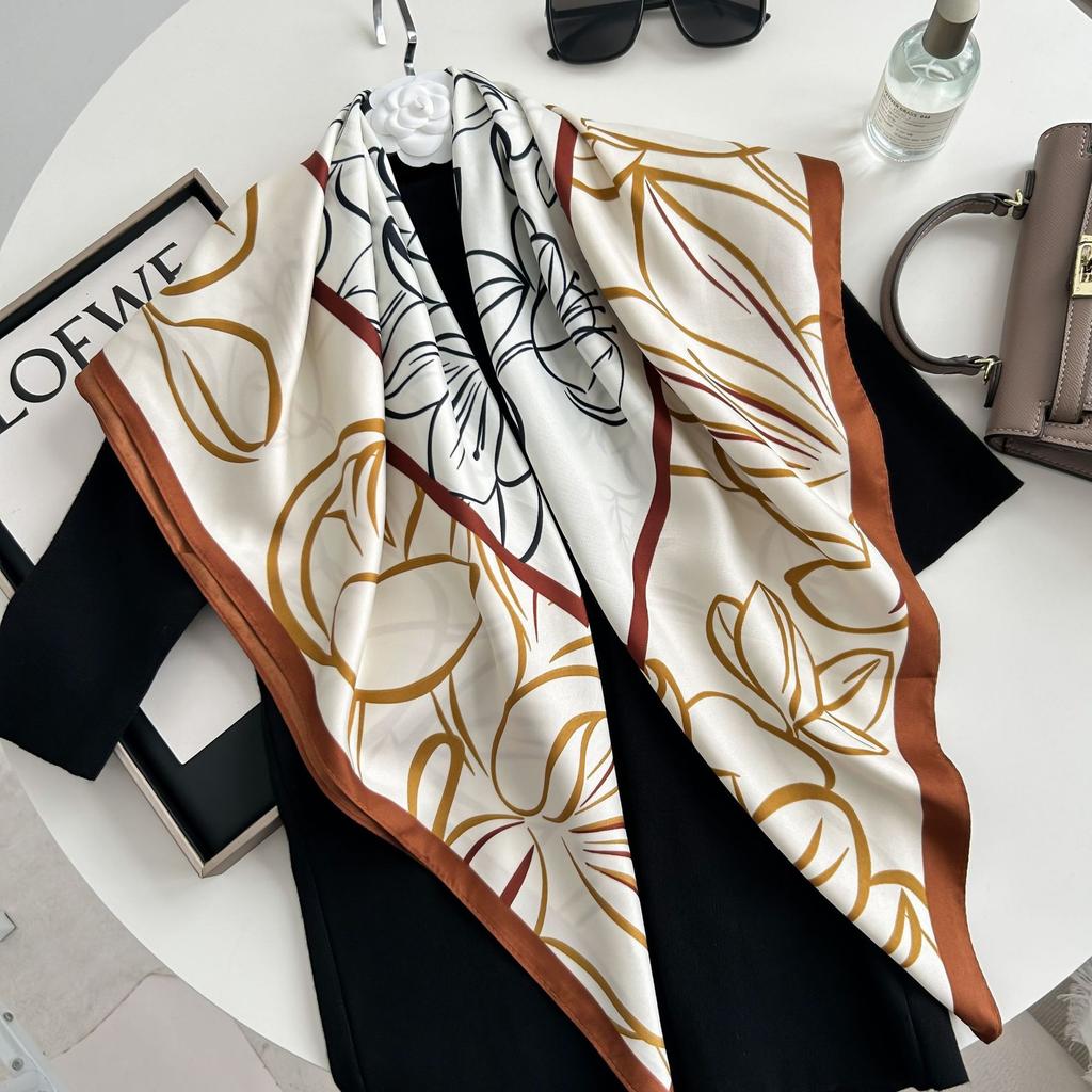 Silk Square Scarves 90 Square Scarves Headscarves Printed Silk Scarves Spot Single Price
