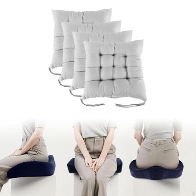 4er-Pack Stuhlkissen für den Innenbereich, Küchengebrauch, mit Bändern, rutschfestes Design