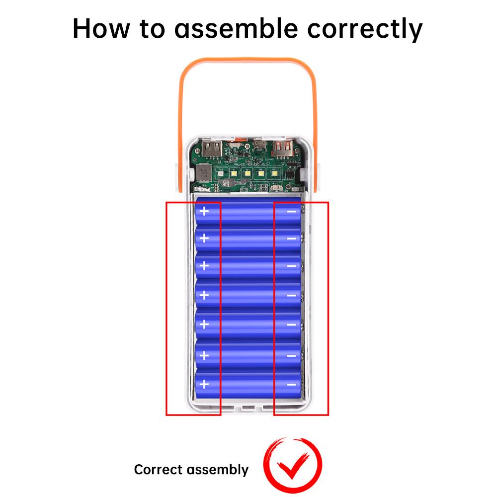 18*18611 Power Bank Cases Battery Holder 11.1W Dual USB DIY Shell Fast Charger 18611 Battery Case Solar Storage Boxes