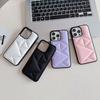 Suitable for iPhone15 mobile phone case 13Pro three-dimensional geometric prismatic solid color leather case 14plus all-inclusive anti-drop