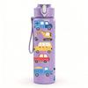 1PC Assorted Toy Vehicle 750ml Color Plastic Sports Water Bottle Leakproof Flip Straw Lid Suitable for Sports Office Home Use