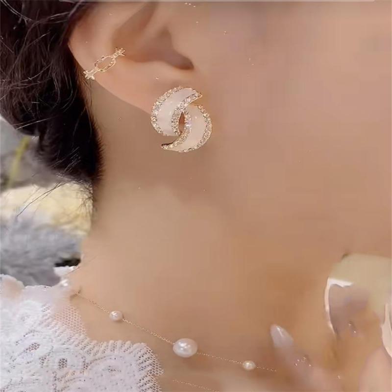 Fashion French Drip Oil Fashionable Simple Retro Ear Stud Earrings Earrings for Women's Earrings Jewelry Girl Gift