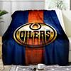 Energetic Oilers Team Spirit Blanket Flannel Throw for Sofa, Indoor, Camping, Living Room, Office, Chair, And Bed Soft Birthday Gift