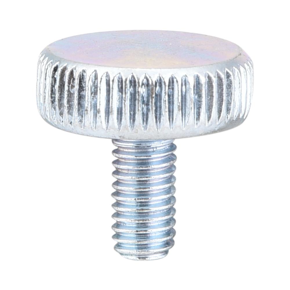 M5 Zinc Plated Carbon Steel Flat Knurled Head Thumb Screws (M5*8; 5pcs)