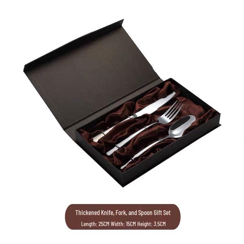Zhishi Steak Knife, Fork, and Spoon Set
