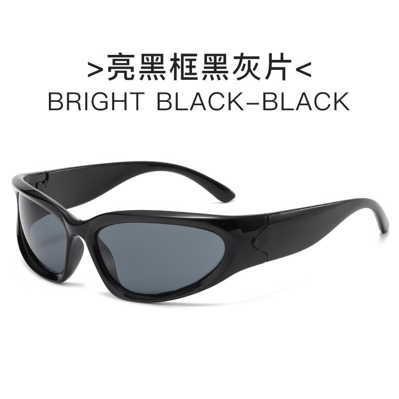 Millennium futuristic European and American new YK sunglasses, cycling punk sports Internet celebrity sunglasses women's trendy glasses