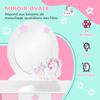 Kids Dressing Table with Mirror, Stool, Pink