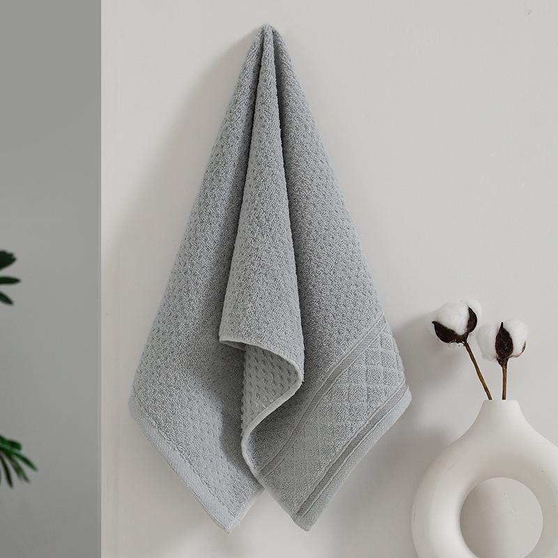Embroidery Soft Absorbent Face Towel: Thickened Pure Cotton with Polyester Blend