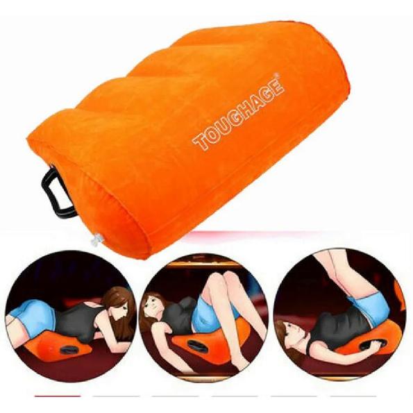 Toughage Inflatable Sex Triangle Orange Pillow Furniture Sex Aid Position Cushion BDSM Adult Game Erotic Sex Toys for Couple