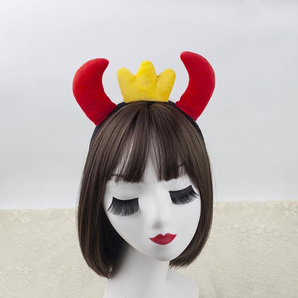 Nastavitelná Halloweenská čelenka s rohy na kostýmové večírky Měkký lehký vlasový doplněk Děti Dospělí Sváteční oslava