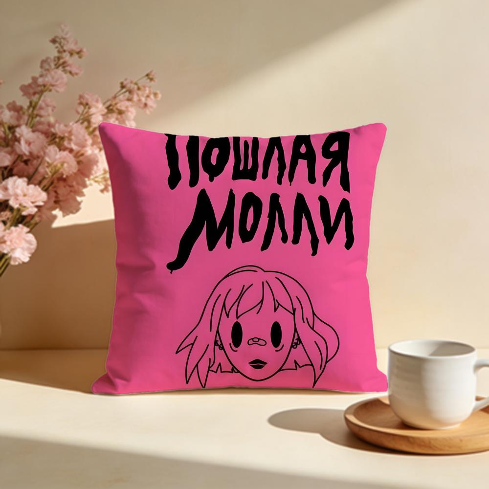 Popular PPoshlaya Mollyes Cushion Cover Stylish Washable Pillow Cover Ideal for Couch Bedroom Car Decoration