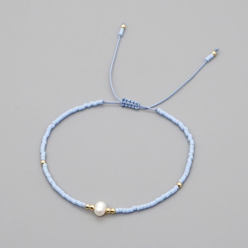 Fashion Minimalist Bohemian Vintage Bead Rainbow Handmade Woven Couple Bracelet
