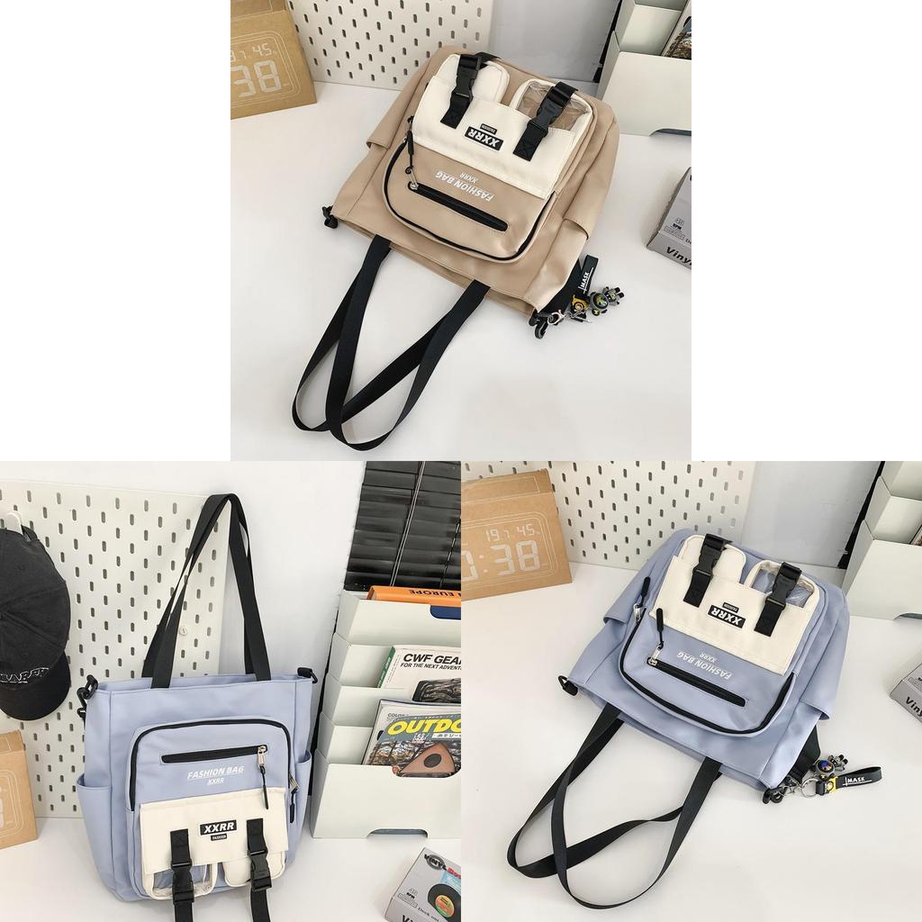 Streetwear Canvas Shoulder Bag For Men With Multiple Pockets For Daily Use