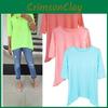 Comfortable Women's Casual Cotton Shirt With Loose Fit And Medium Sleeves