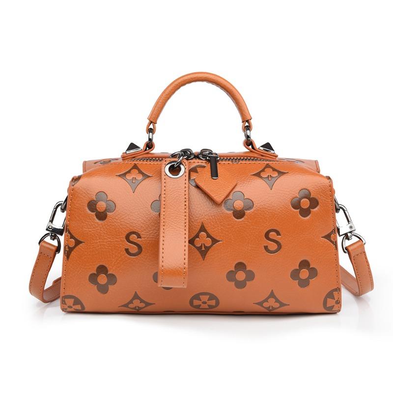 Crossbody bag fashionable retro printed pillow bag large capacity handbag high sense simple shoulder bag women