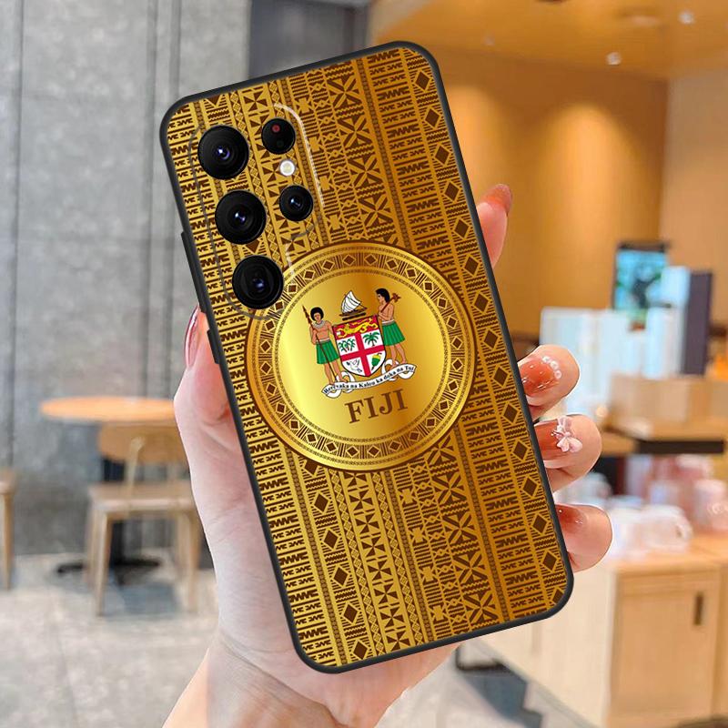 Fijian Masi Tapa Phone Case For Samsung Galaxy S25 S24 S23 S22 S21 S20 Ultra S9 S10 Plus S25 FE Back Cover Galaxy S21