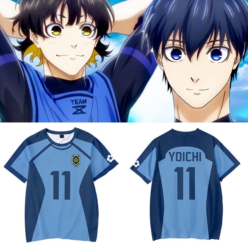 Blue Lock 3D Digitaal Bedrukt Cosplay T-shirt Voor Tieners Polyester Stof