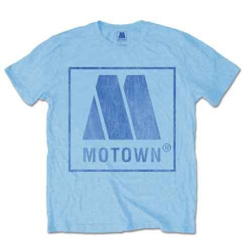 Motown Records Unisex TShirt Vintage Logo (Light Blue) S