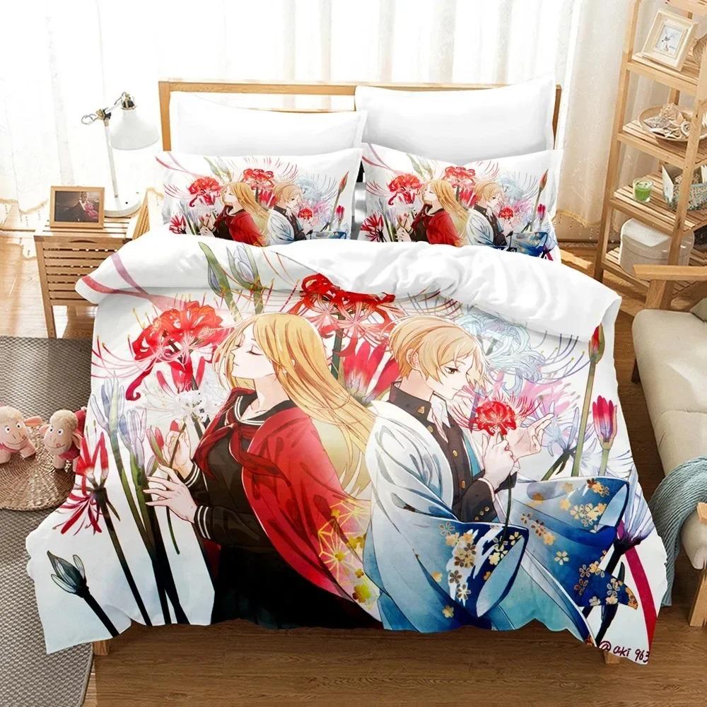 Natsume's Book of Friends Anime 3D Duvet Cover Bedding Set Polyester Pillowcases Quilt Cover Home Decor Gift Twin King Queen