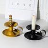 Taper Candle Stick Holder, Retro Iron Simple Black Candlestick Holders Candlelight Stand for Party Wedding Christmas Table Home Decoration