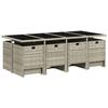 VidaXL Garden Dining Set and Cushions 13 Pcs Light Grey Rattan 3277750