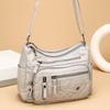 Retro PU Leather Crossbody Bag Waterproof Crossbody Mommy Bag Shopping Messenger Tote  Elderly