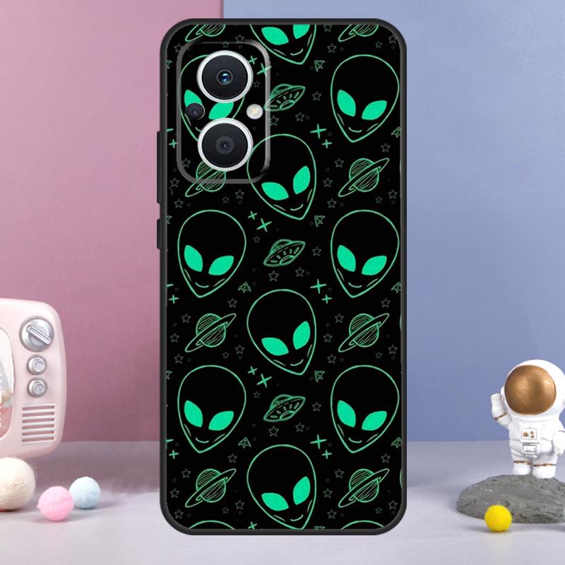 Cartoon Alien Funda For OPPO Reno 13 F 11F 12F 14F 10 11 12 14 Pro 7 8 Lite OPPO Find X6 X5 X8 X9 Pro Case