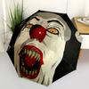 1pc IT Clown Horror Automatic Open/Close Umbrella Folding Umbrella, Portable Compact Travel Umbrella, Birthday/Christmas GiftL1110y14