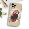 Cute Cartoon Red Panda Phone Case For iPhone 17,16,15,14,13,12,11 Pro,Max,Plus,X,XS,XR,SE4,E Mini Transparent Soft Cover