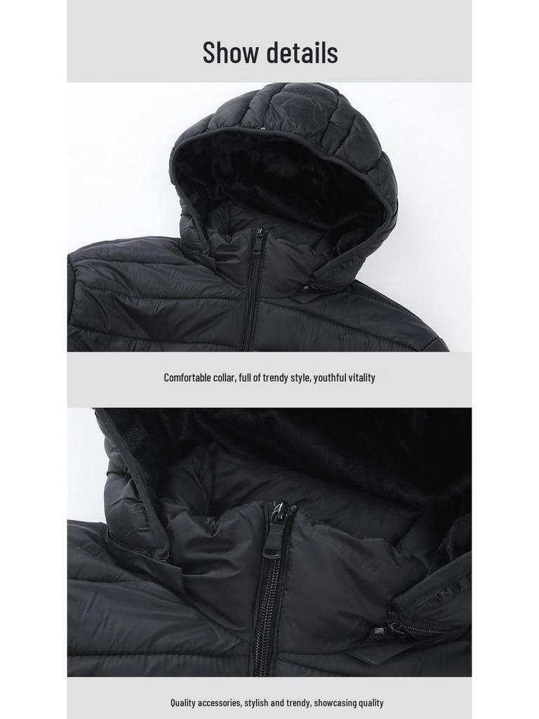 2025 Men's Lightweight Hooded Cotton Jacket - Winter Style, Fashion-Forward, Perfect for Running, Casual, and Thin Yet Warm.