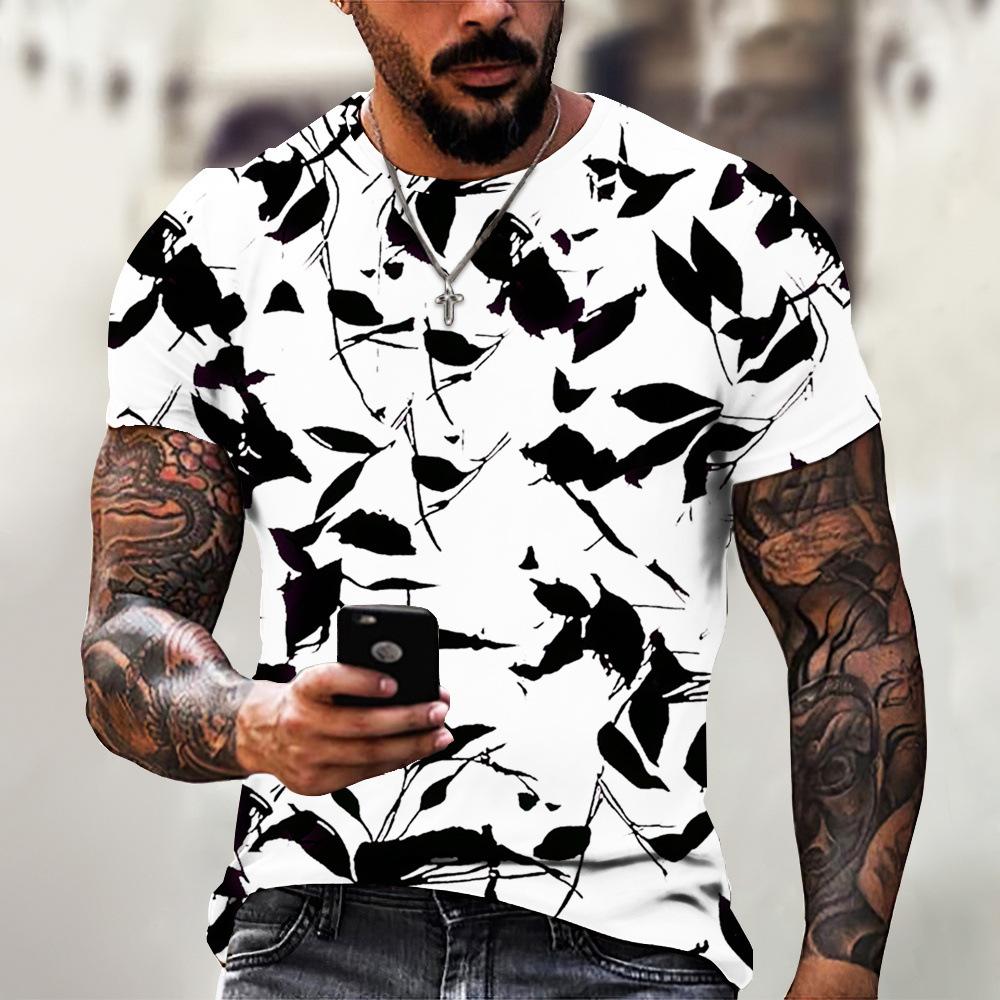 Nuova T-shirt Estiva da Uomo Moda Hip Hop Stampa Bandiera con Lettere 3D Scollo a O Manica Corta T-shirt Casual T-shirt Larga Abbigliamento Uomo S-5xl