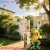 2D Flat Acrylic Frog Garden Stake with Solar Light, Cute Frog with Lantern & Bottle Design, Ideal for Garden, Patio & Yard Decor