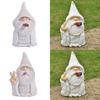 Creative Resin Gnome Statue With Middle Finger Gesture For Unique Garden Decor