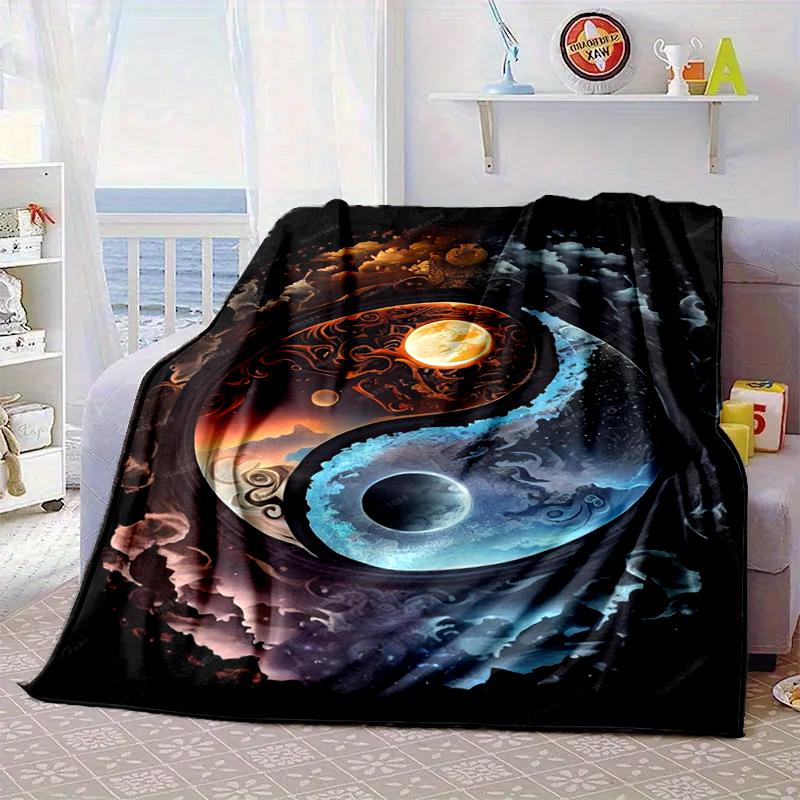 Flame Dance In Blue And Orange Blanket Flannel Blanket Throw Blanket Sofa Cover Blanket Soft Premium Blanket Picnic Blanket Tv Blanket Gifts