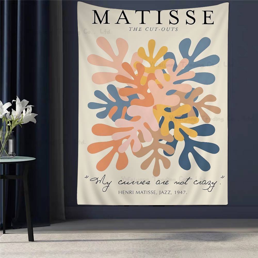 Abstract Flowers Matisse Hanging Bohemian Tapestry Bohemian Wall Tapestries Mandala Cheap Hippie Wall Hanging 74x94cm(29x37in)