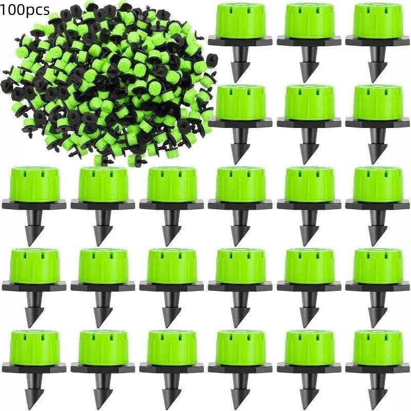 10/100Pcs Adjustable Micro Flow Dripper For 4/7Mm Pvc Hose Garden Watering Irrigation Misting Drip Head Sprinkler