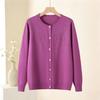Elegant Mom-Style Knit Top: Chic Spring & Autumn Fashion for Middle-Aged Women