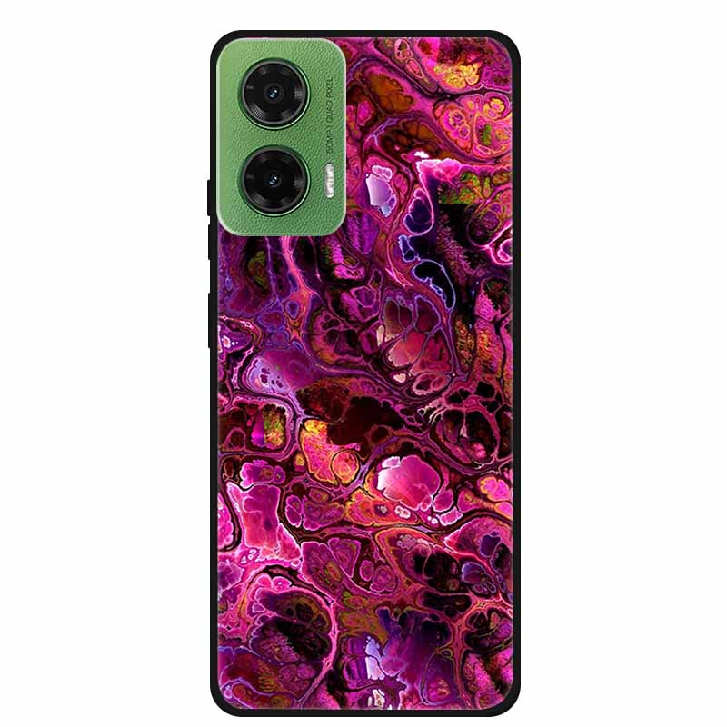 Silicone Painted Cover For Motorola Moto G35 G55 Case Luxury Animal TPU Silicone Soft Back Cover For G55 5G Black Bumper MotoG35