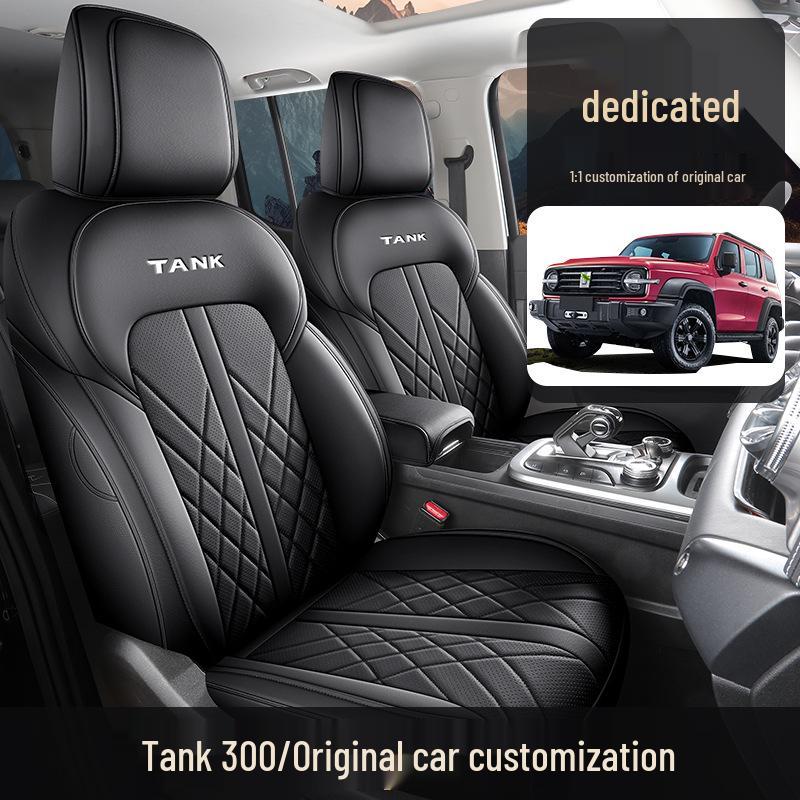 New Model Full Leather Car Seat Cushion for Tank 300 - Universal Fit for Five-Seater, All Seasons