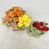 Silk Fabric 7branch Fulu Carnation Artificial Flower Bouquet For Wedding Decor And Photography