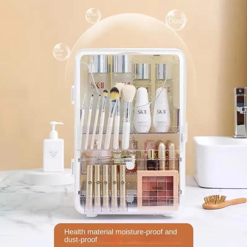 Cosmetics Storage Box Dust-proof Dressing Table Skin Care Products Storage Box Desktop Shelf Large Capacity Cosmetic Box