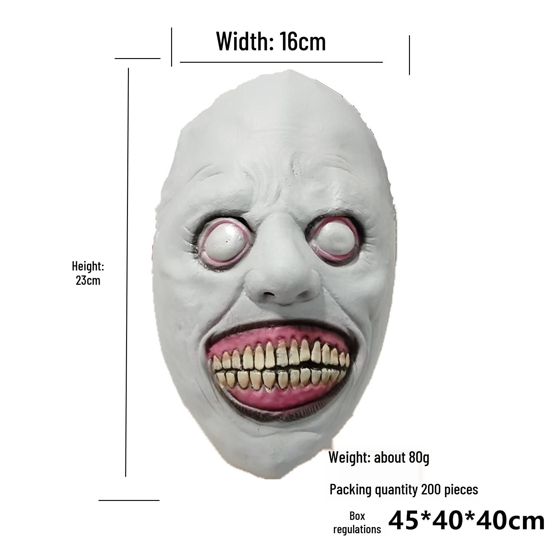 Экзорцист Улыбающийся Белоглазый Демон Латексная Маска - Новый Стиль Хэллоуин COS Ужасающий Головной Убор
