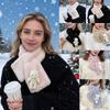 Bear Scarf Women'S Winter Plush Scarf Women'S Fork Thickened Scarf Versatile