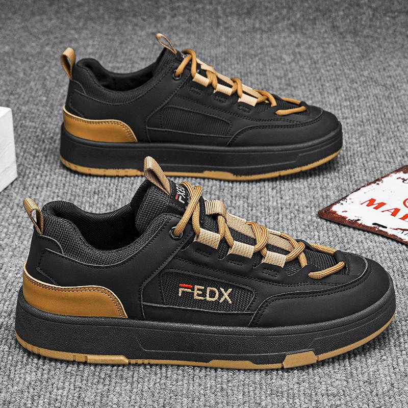 

Мужская мода, повседневная низкая обувь для скейтбординга, удобные кроссовки для мальчиков, студенты, трендовая мягкая подошва, классическая дышащая нескользящая спортивная обувь 44 чёрный