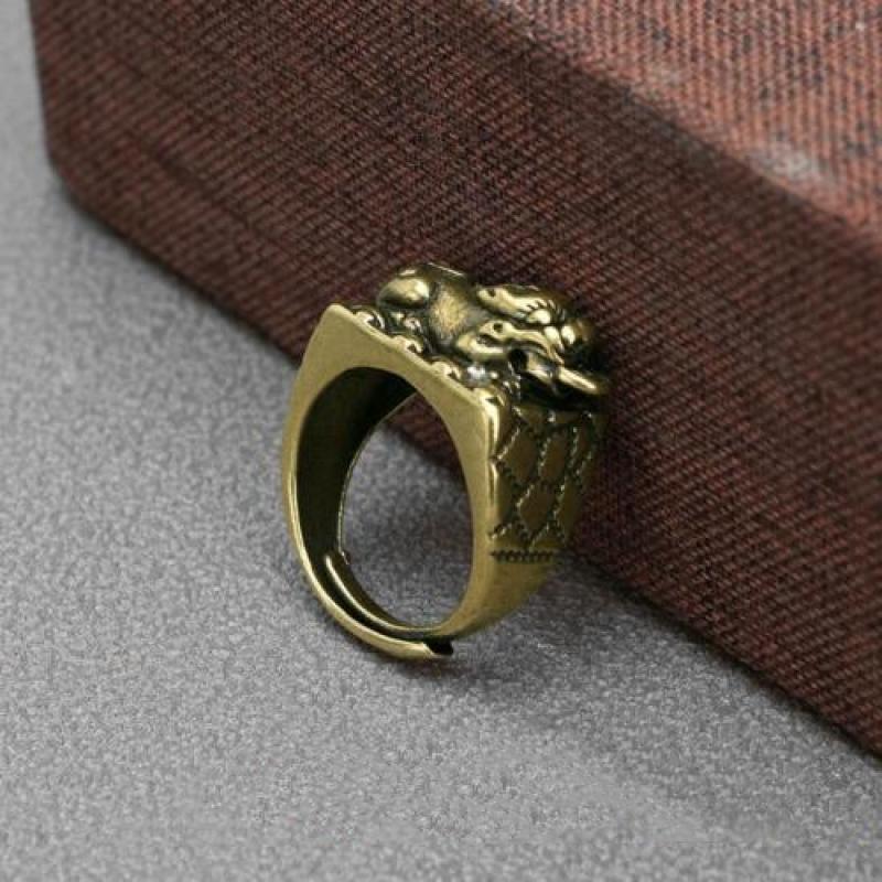 Brass Pixiu Rings Collection Accessories Figurines Copper Adjustable Ring Gifts