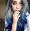 Peluca Sintética Larga Azul Ombré Gris Ondulada para Mujer Pelucas de Disfraz Peluca Cosplay Lolita Pelucas Peluca Arcoíris